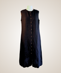 Black Sleeveless Linen Maxi Dress