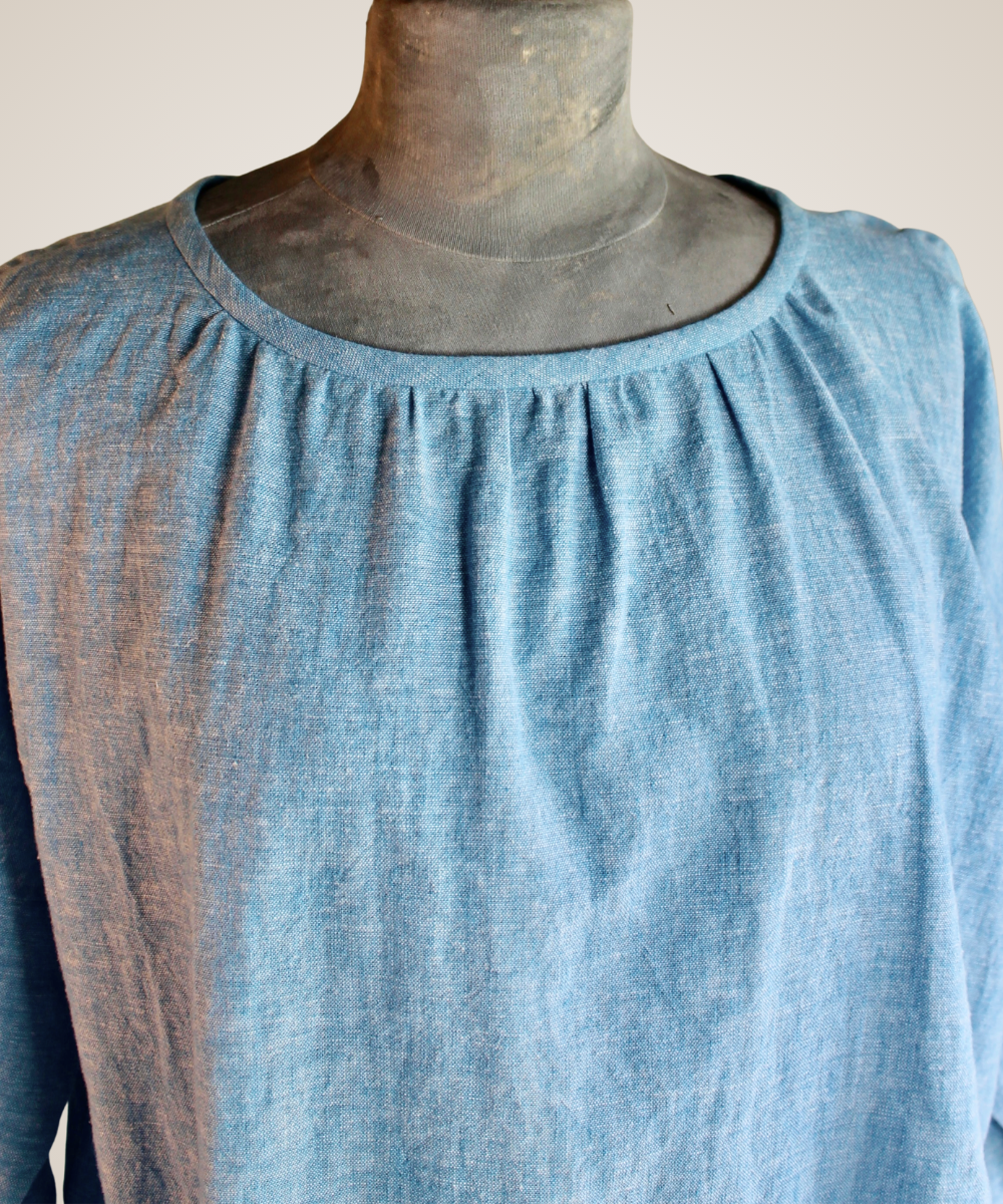 Chambray Poet's Blouse