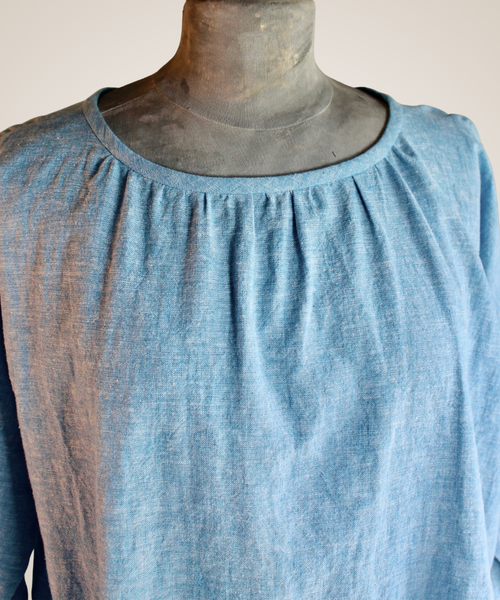 Chambray Poet's Blouse