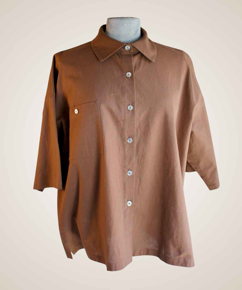 Chocolate Brown Anybody Button Down