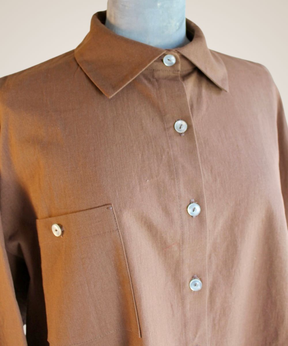 Chocolate Brown Anybody Button Down