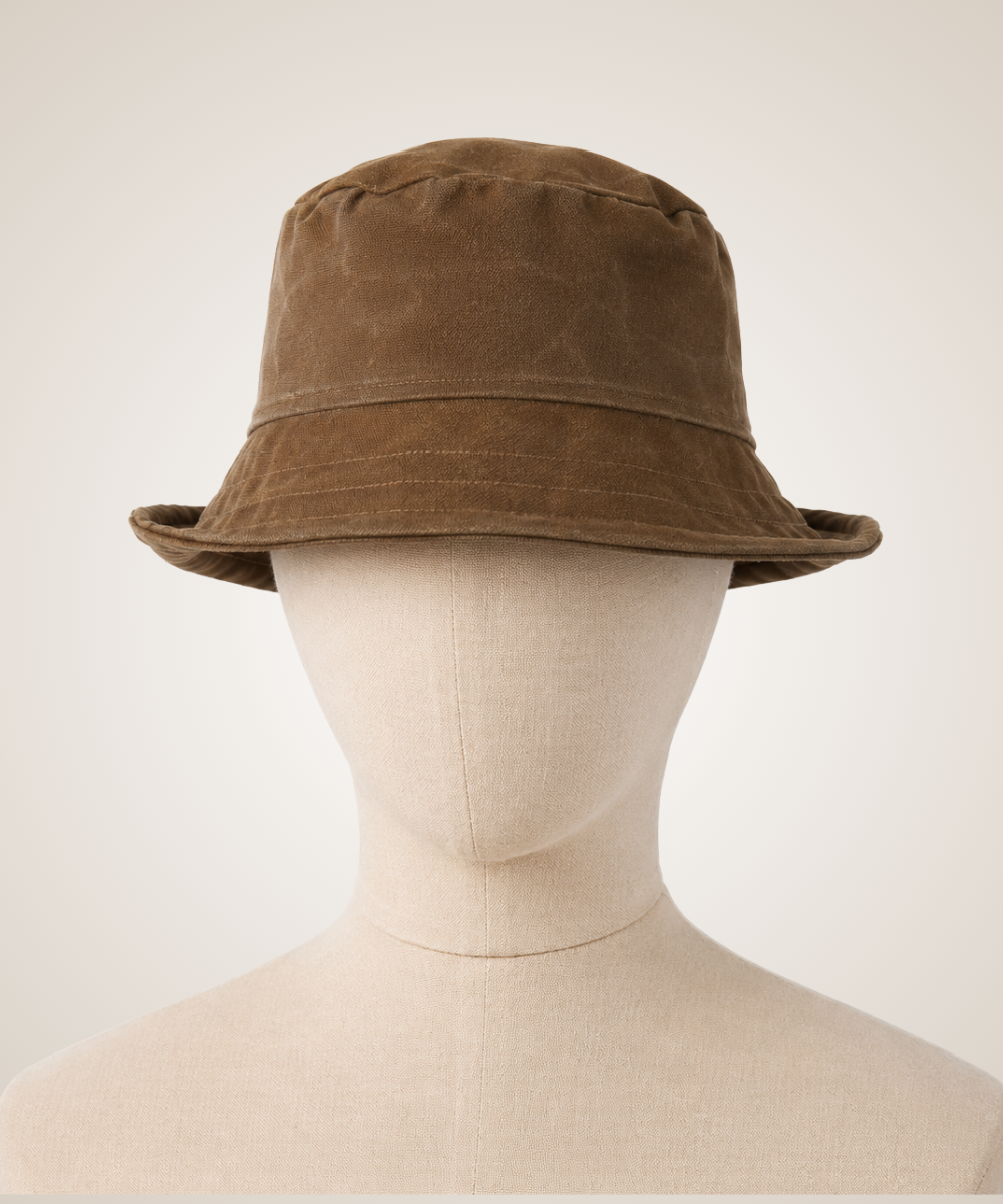 Chocolate Waxed Canvas Bucket Hat