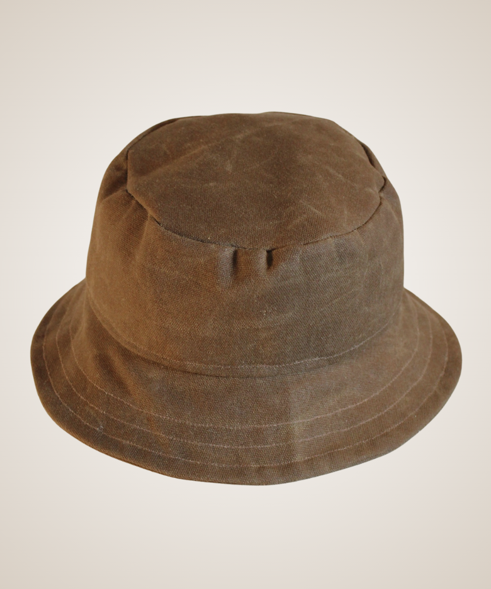 Chocolate Waxed Canvas Bucket Hat
