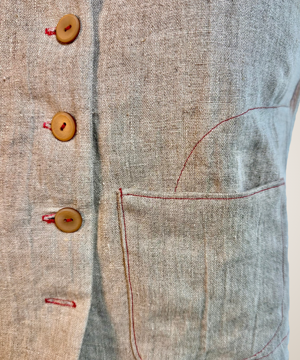 Natural Linen Vest