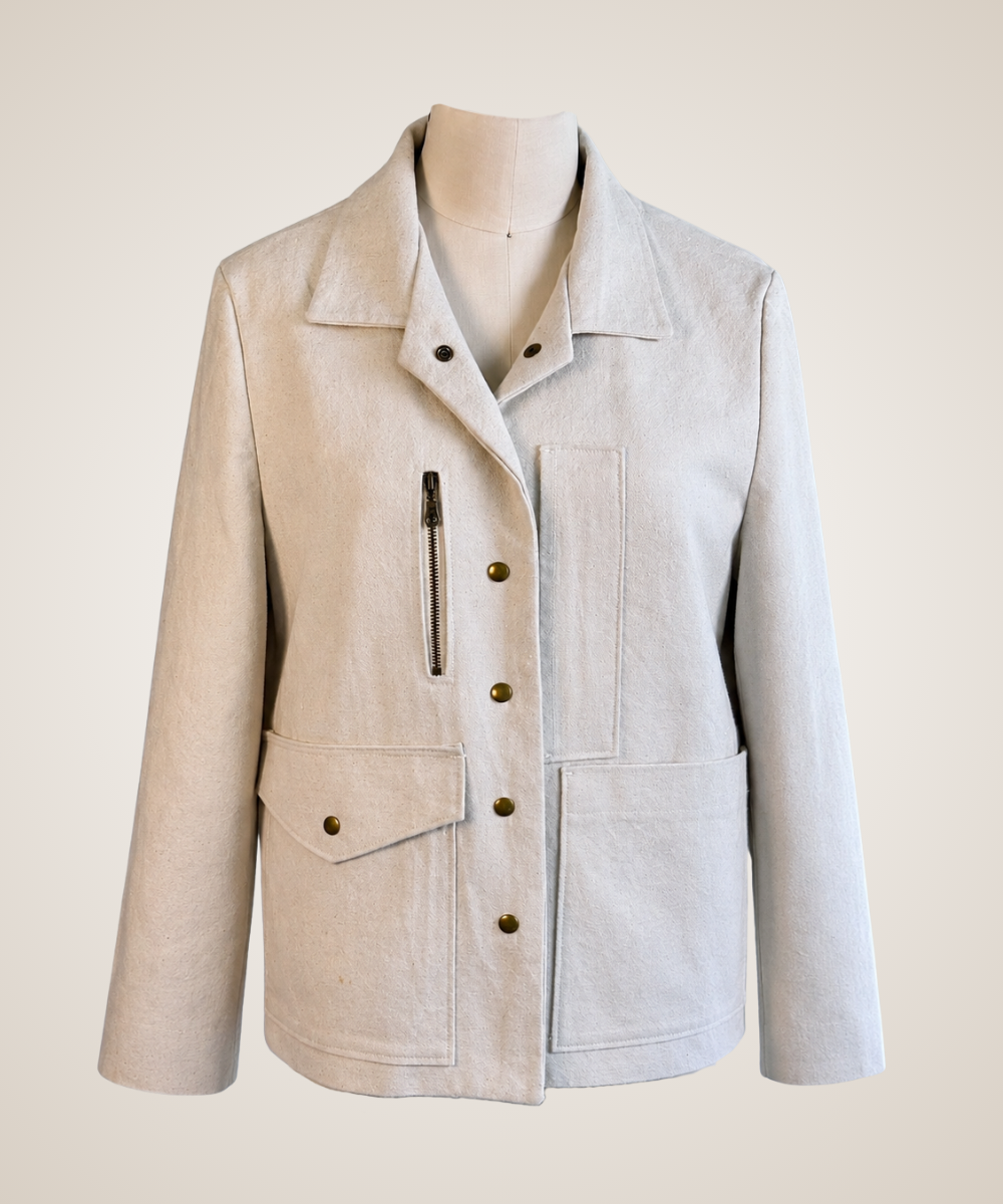 Cream Moto Jacket