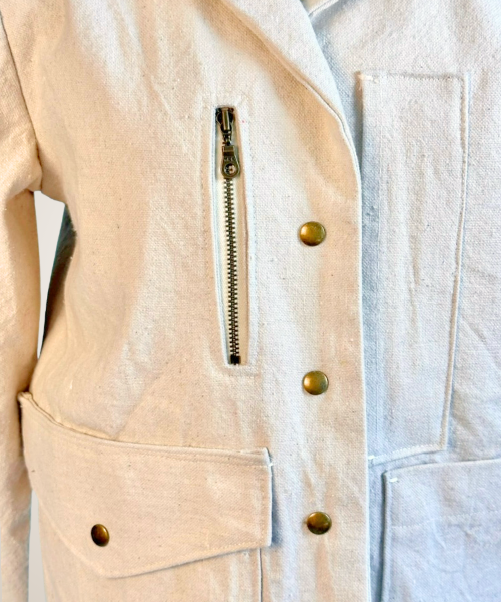 Cream Moto Jacket