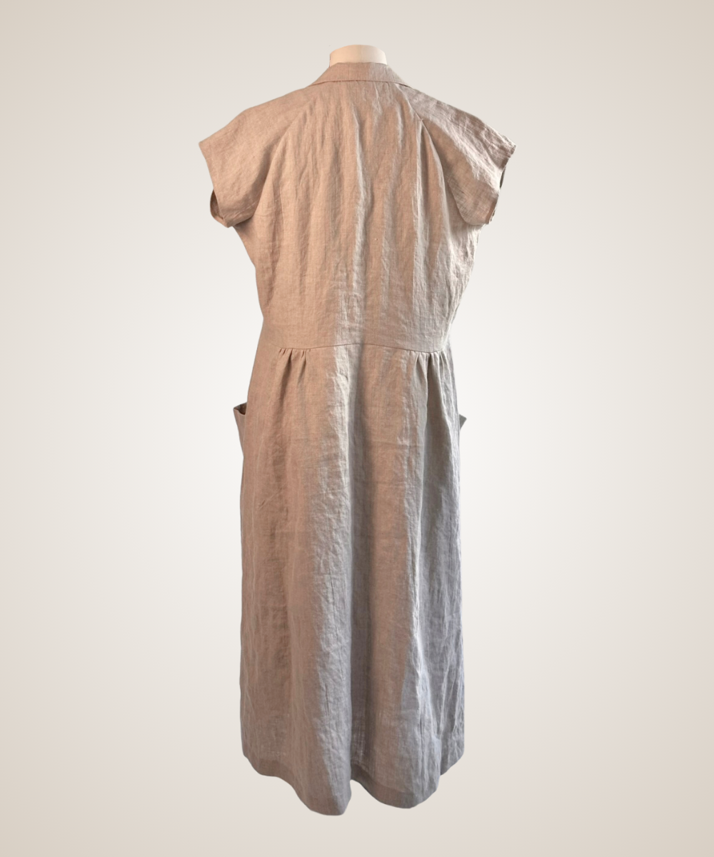 Elly Dress in Natural Linen