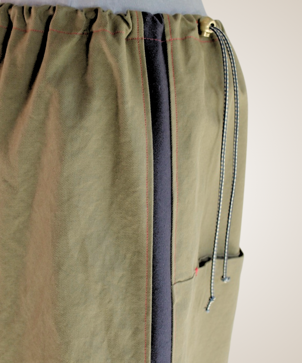 Olive Canvas Drawstring Pant