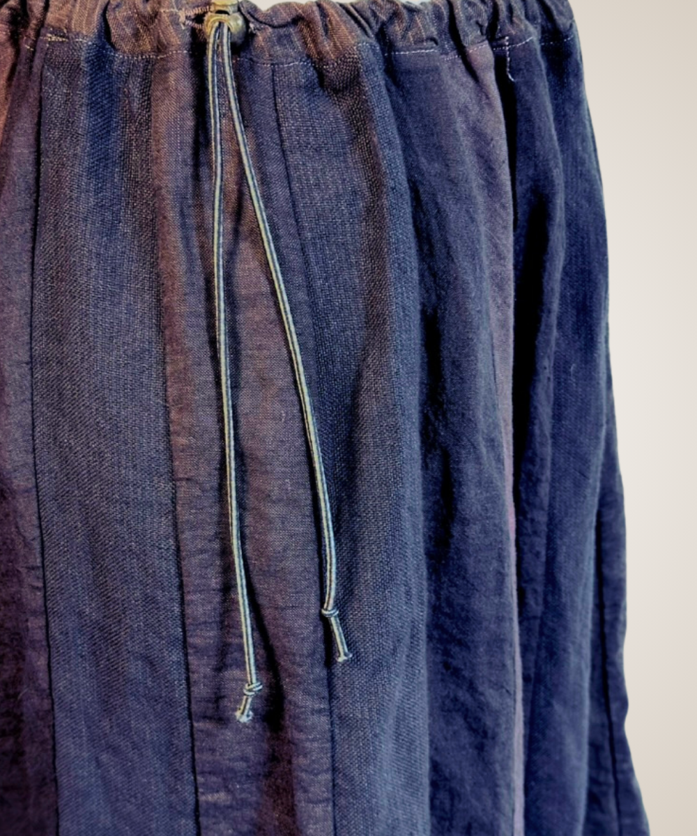 Pieced Linen Maxi Skirt