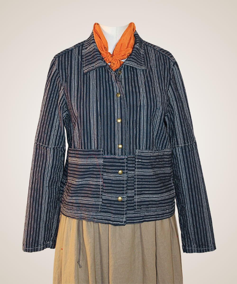Vintage Stripe Denim Jacket