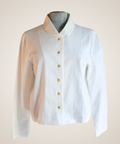 Linen Shawl Collar Blouse
